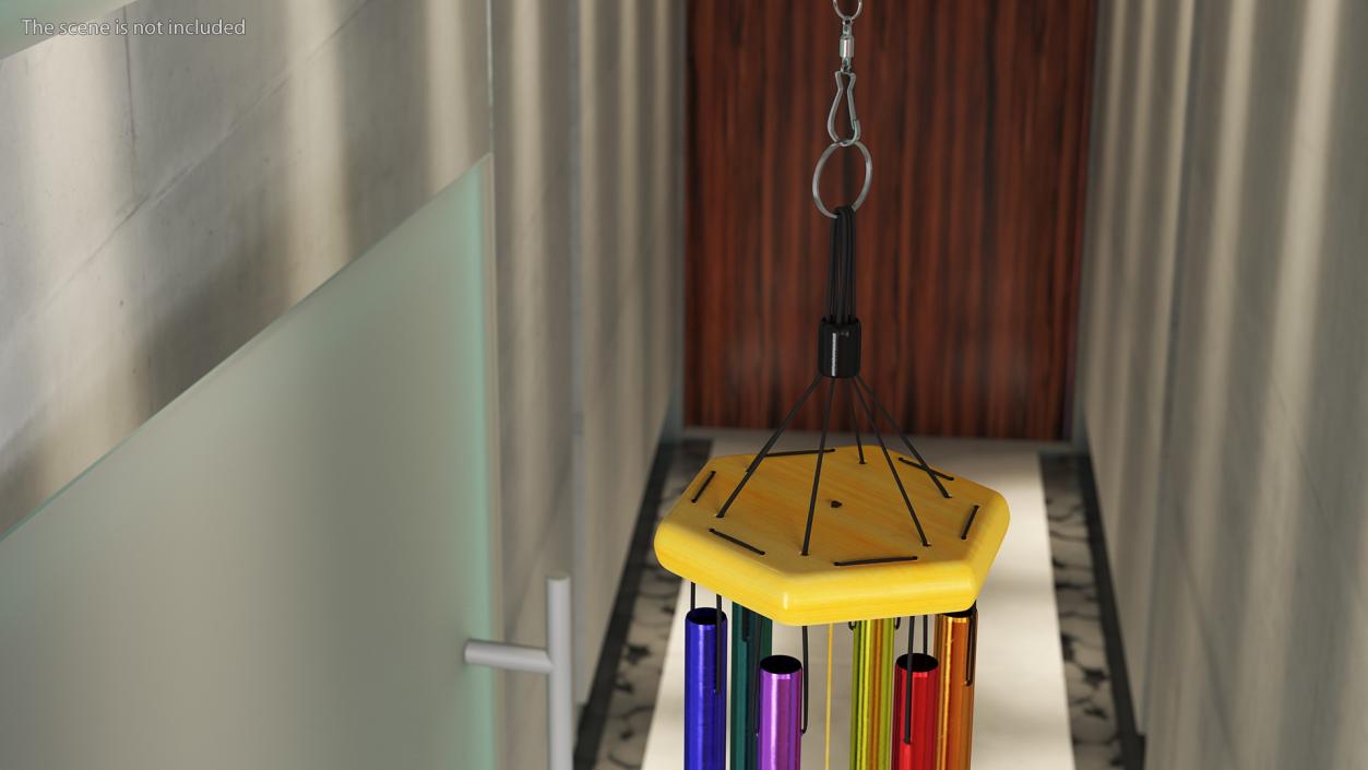 3D Rainbow Wind Chime model