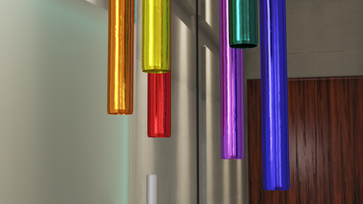 3D Rainbow Wind Chime model