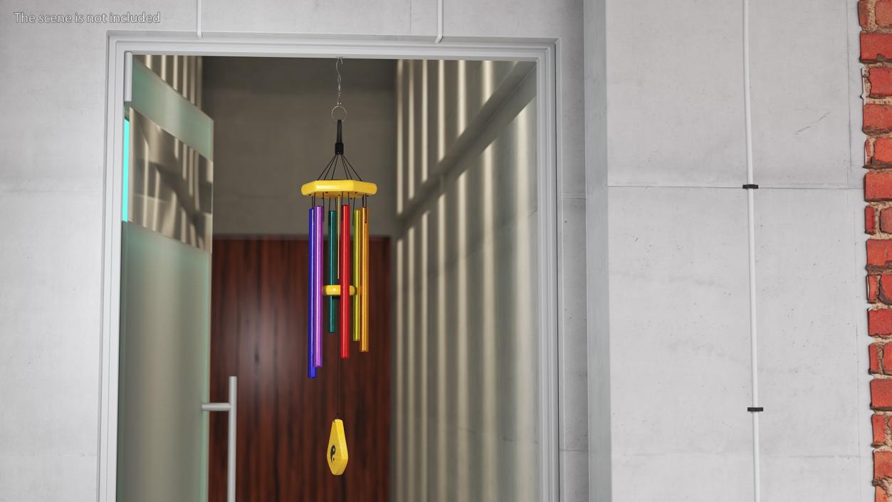 3D Rainbow Wind Chime model