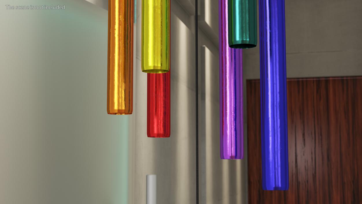 3D Rainbow Wind Chime model