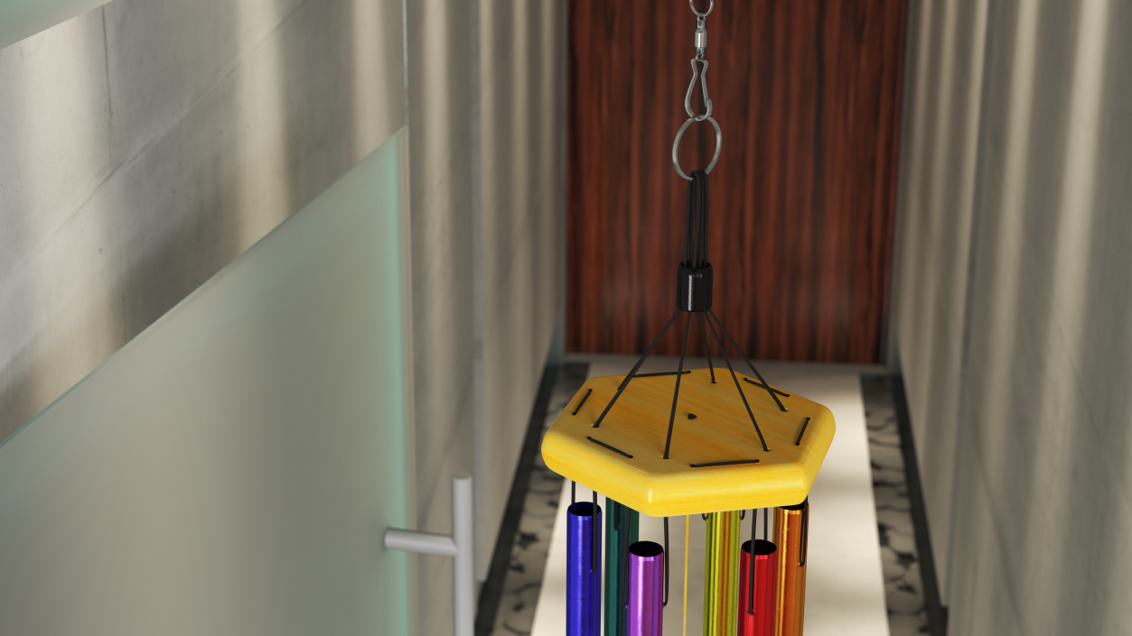 3D Rainbow Wind Chime model