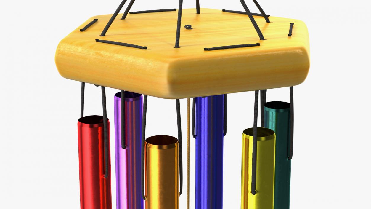 3D Rainbow Wind Chime model