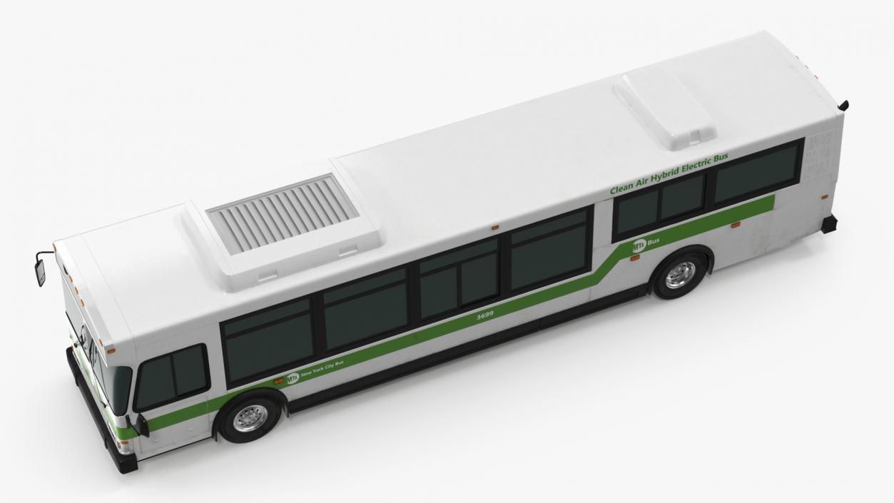 3D model City Transit Bus MTA Q53 Simple Interior