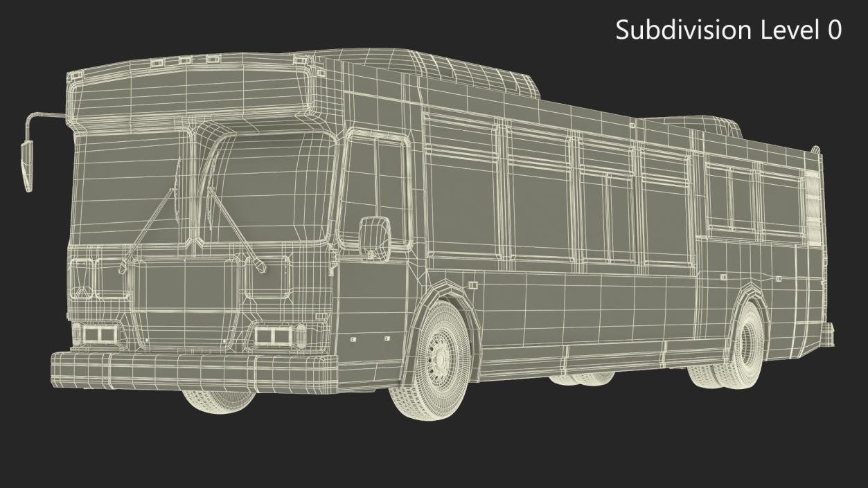 3D model City Transit Bus MTA Q53 Simple Interior