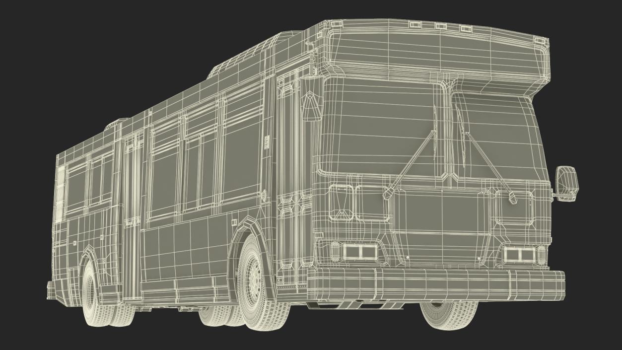 3D model City Transit Bus MTA Q53 Simple Interior