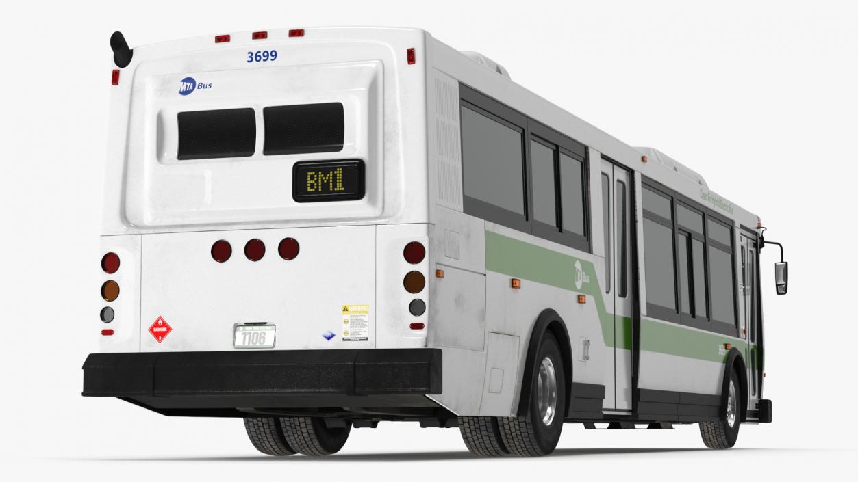 3D model City Transit Bus MTA Q53 Simple Interior