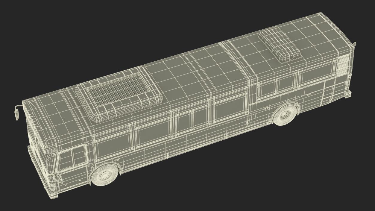 3D model City Transit Bus MTA Q53 Simple Interior