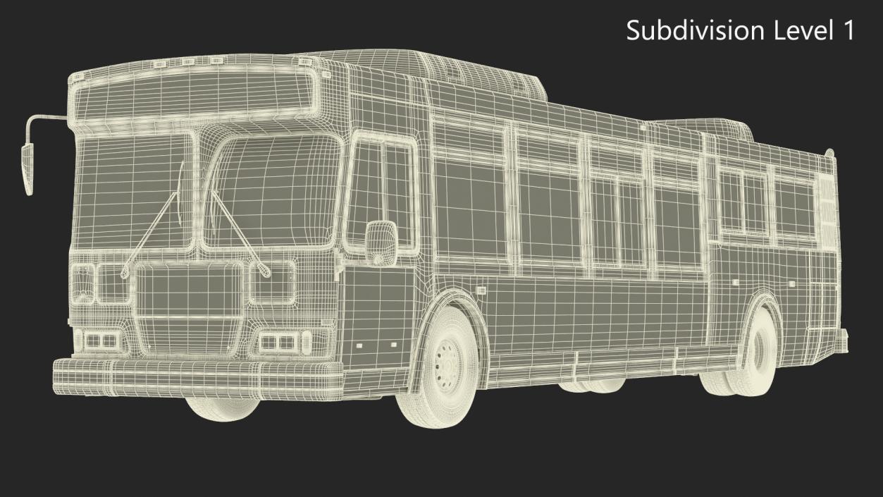 3D model City Transit Bus MTA Q53 Simple Interior