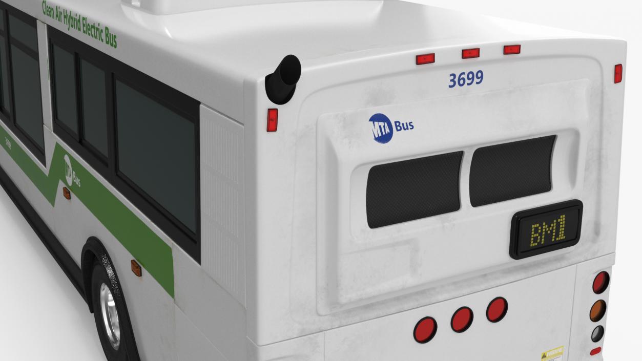 3D model City Transit Bus MTA Q53 Simple Interior