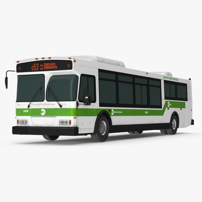 3D model City Transit Bus MTA Q53 Simple Interior