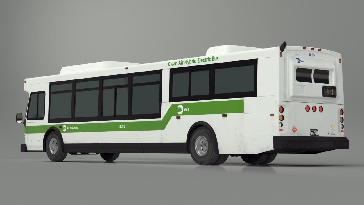 3D model City Transit Bus MTA Q53 Simple Interior