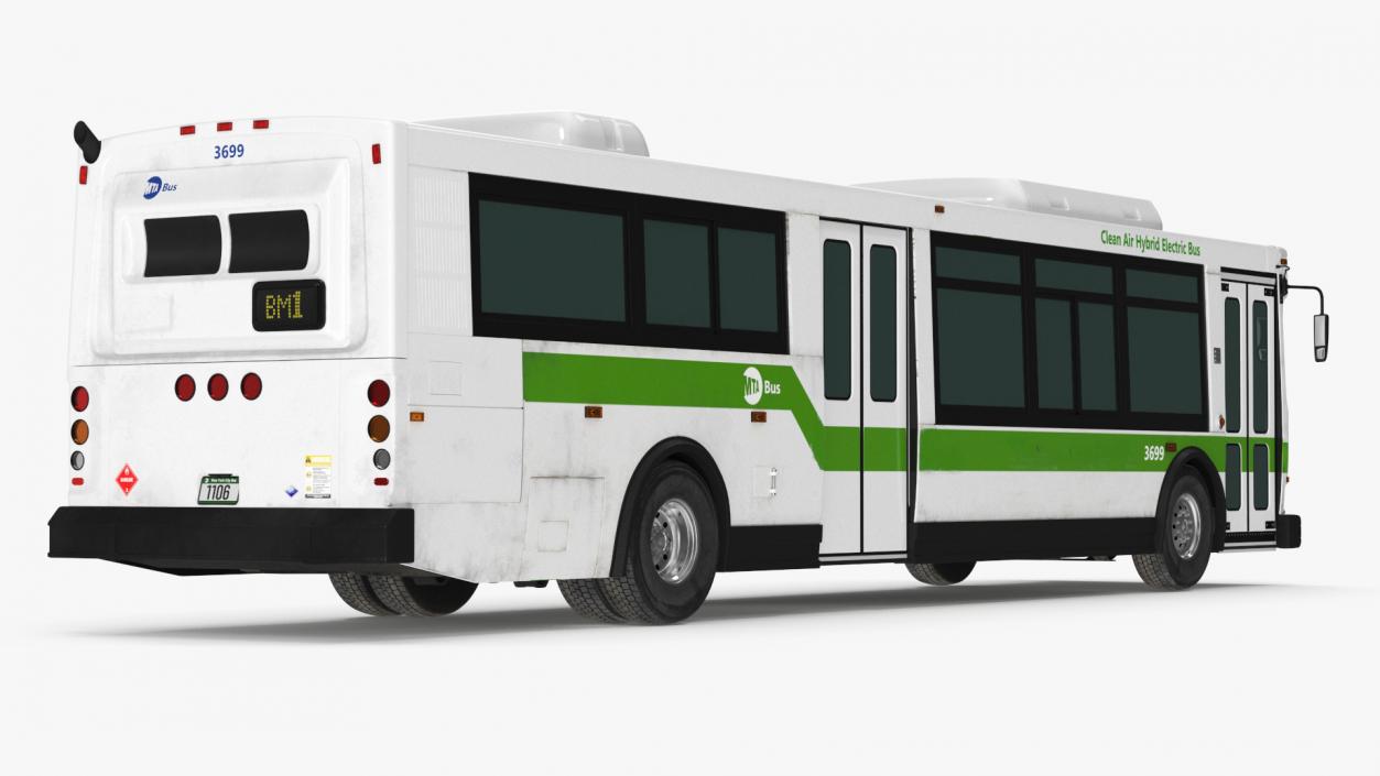 3D model City Transit Bus MTA Q53 Simple Interior