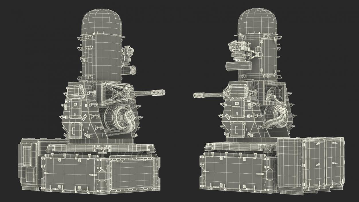 3D model Mark 15 Phalanx Close-In Weapon System Sand Rigged