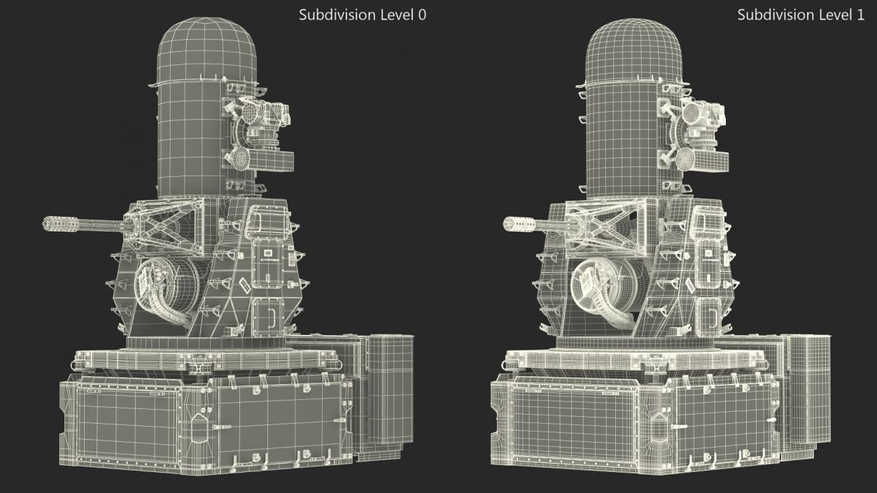 3D model Mark 15 Phalanx Close-In Weapon System Sand Rigged