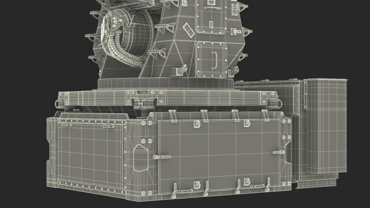 3D model Mark 15 Phalanx Close-In Weapon System Sand Rigged