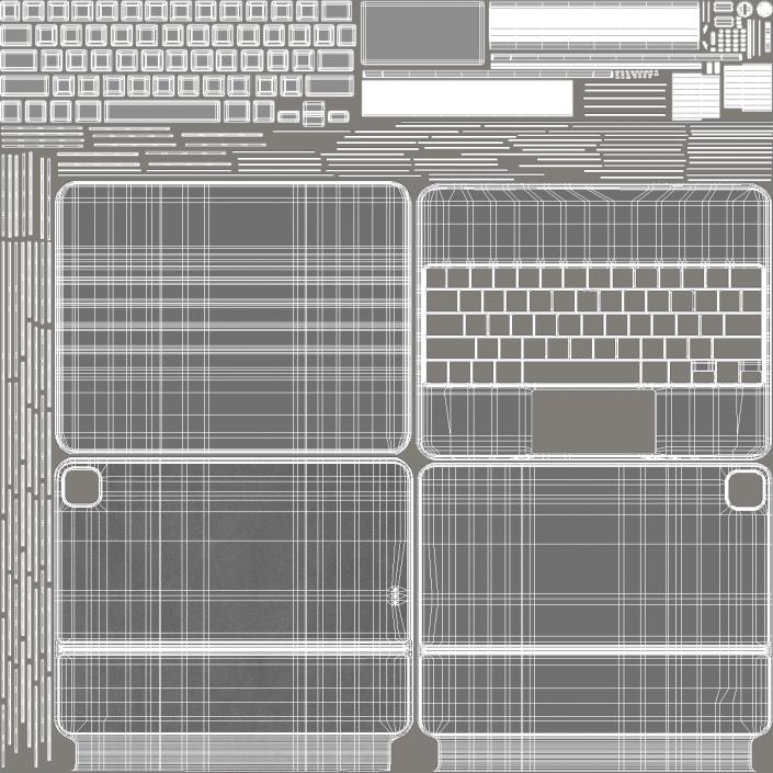 3D iPad Pro 12 9 inch with Magic Keyboard model