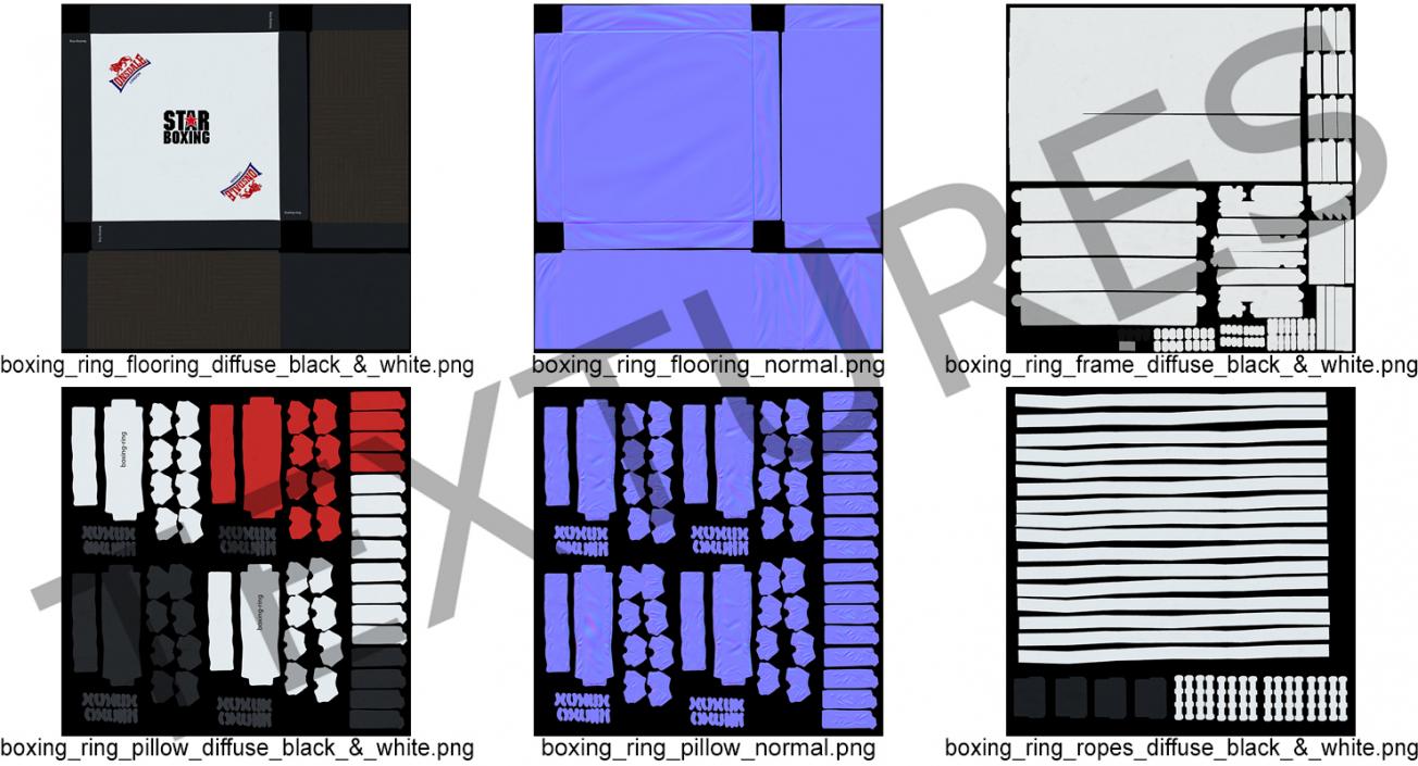 Complete Competition Boxing Ring 3D