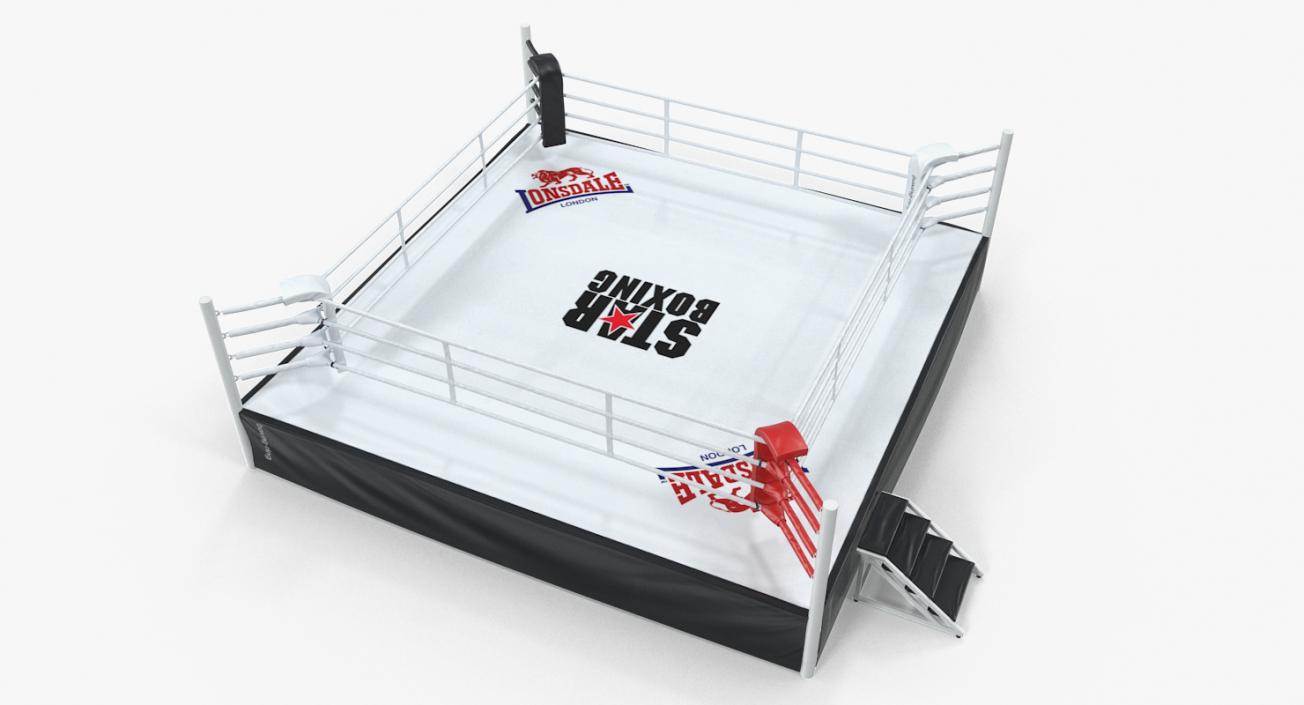 Complete Competition Boxing Ring 3D