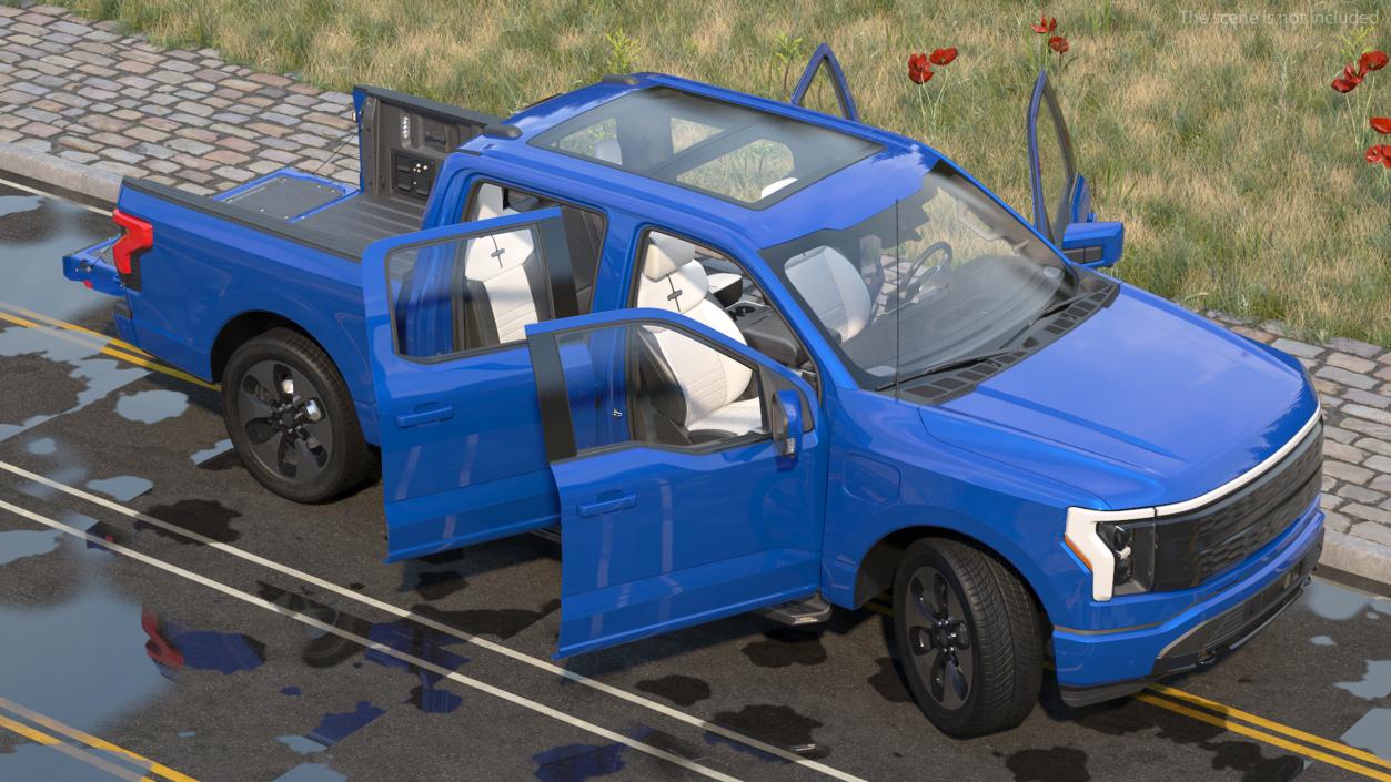 Electric Pickup Truck Rigged1 3D model