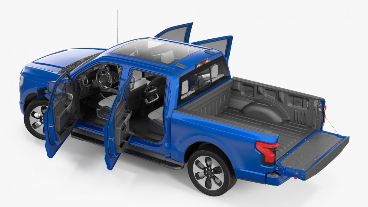 Electric Pickup Truck Rigged1 3D model