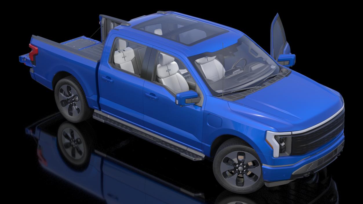 Electric Pickup Truck Rigged1 3D model