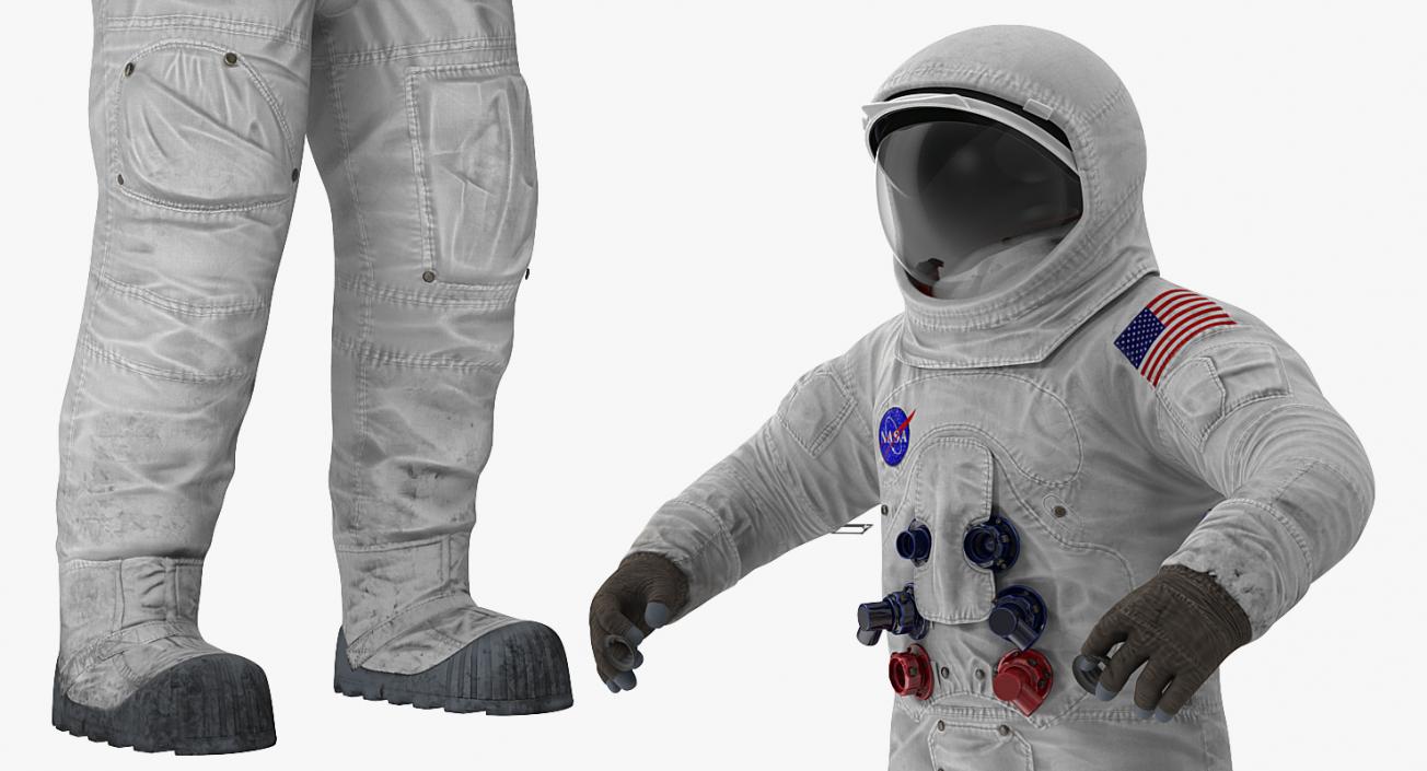 Spacesuit A7L with Manned Maneuvering Unit 3D