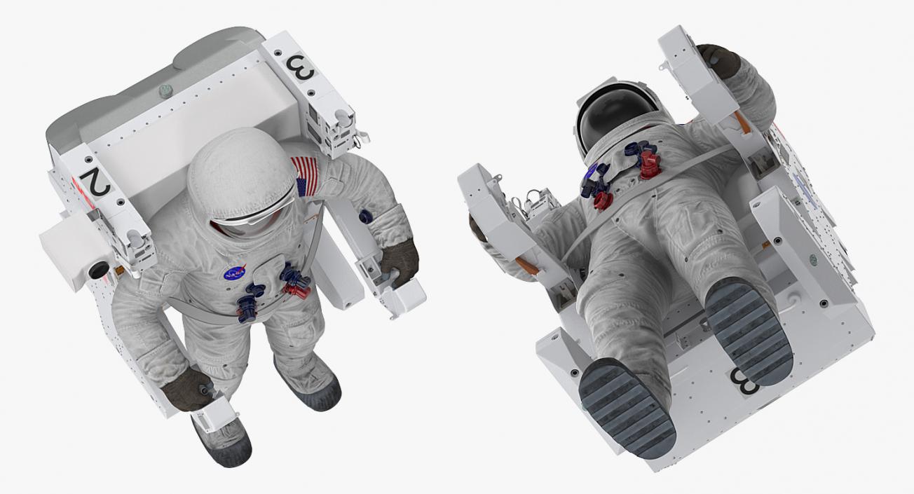 Spacesuit A7L with Manned Maneuvering Unit 3D