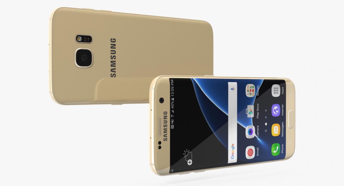 Samsung Galaxy S7 Edge Gold 3D