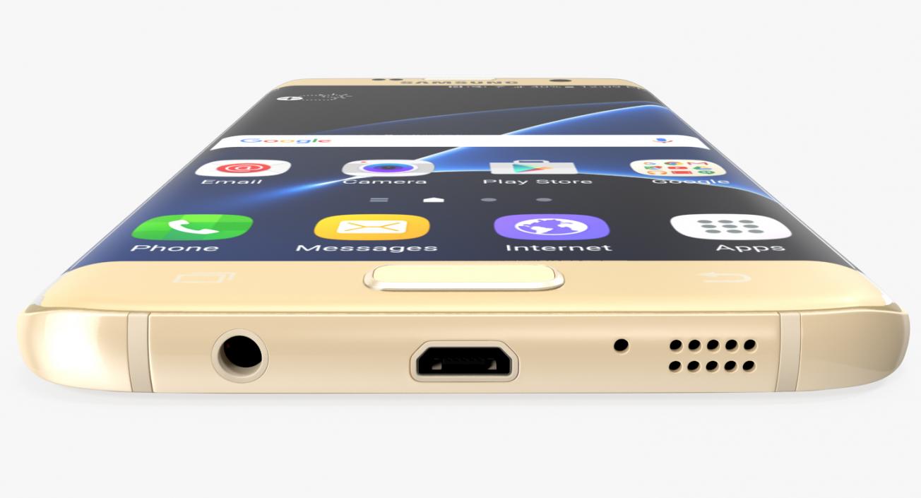 Samsung Galaxy S7 Edge Gold 3D