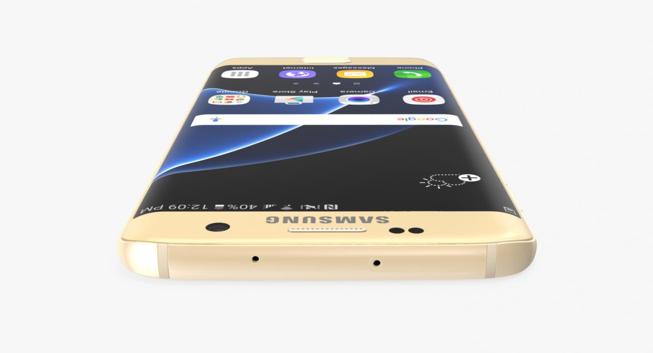 Samsung Galaxy S7 Edge Gold 3D