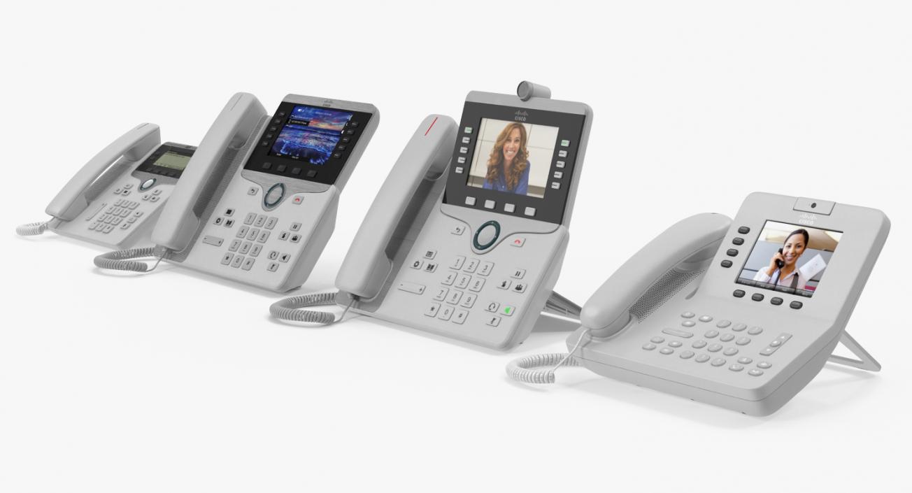 3D Cisco IP Phones Collection 5 model