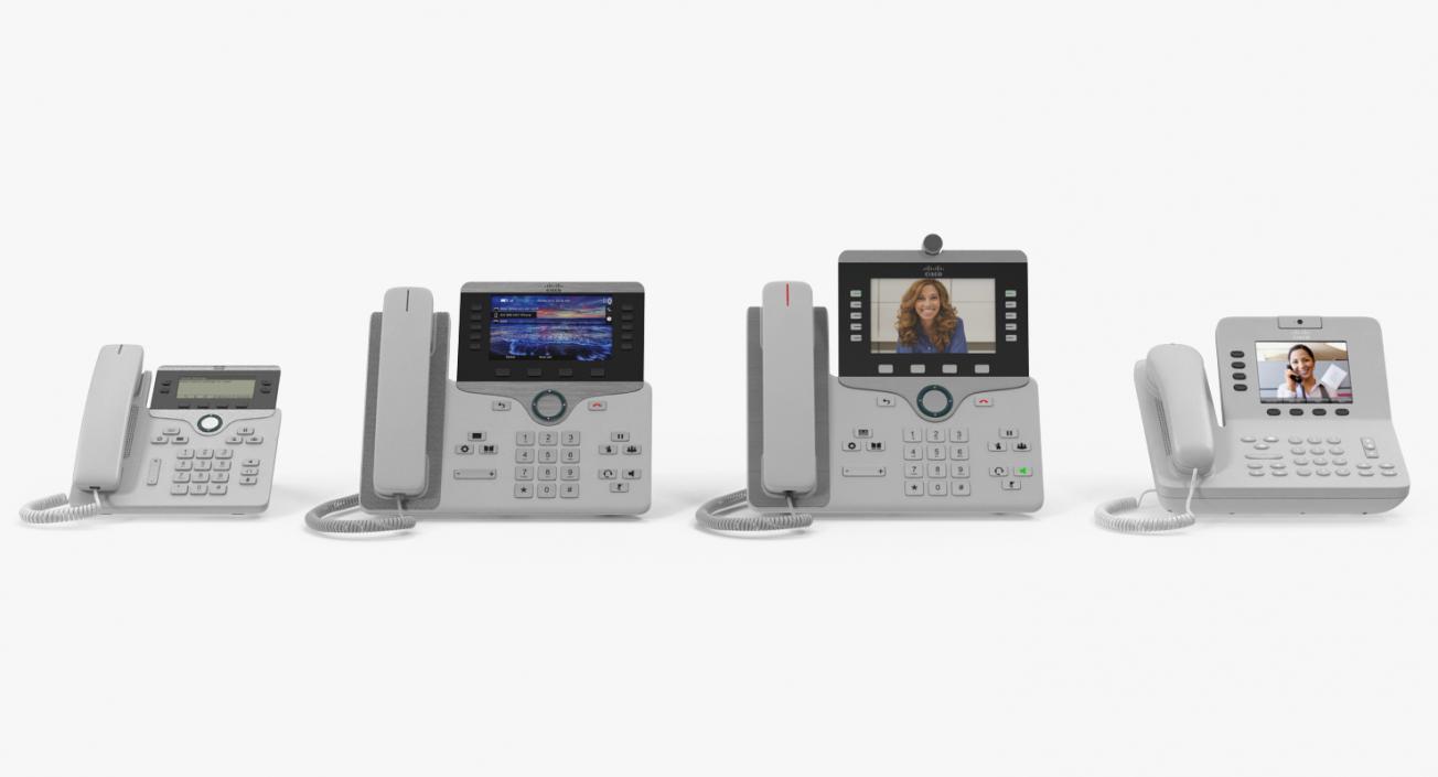 3D Cisco IP Phones Collection 5 model