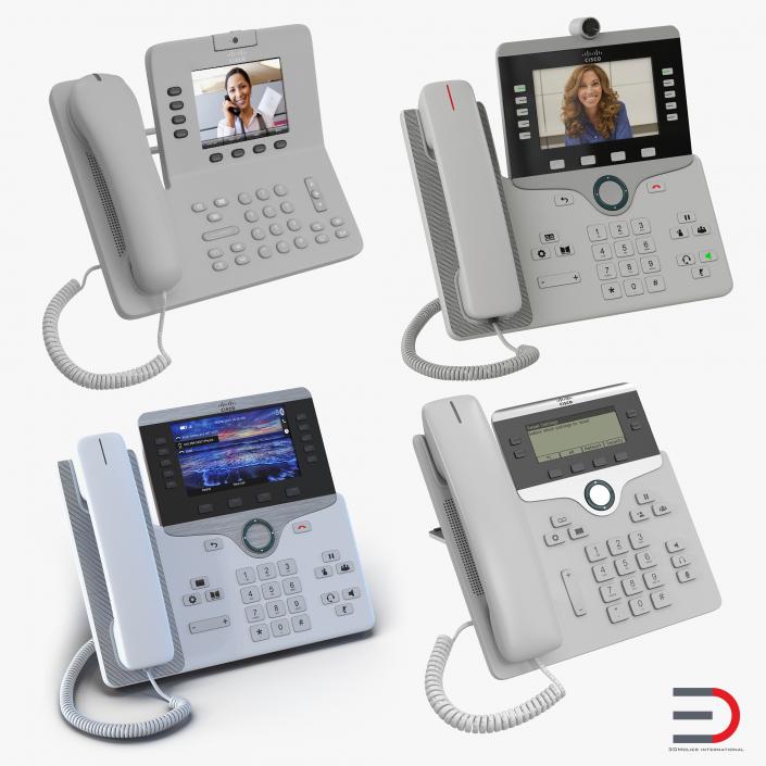 3D Cisco IP Phones Collection 5 model