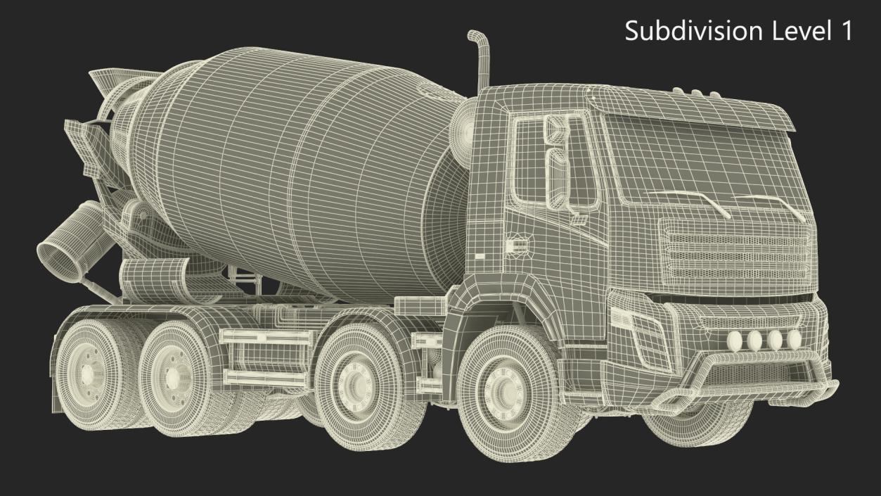 3D model Concrete Mixer Truck