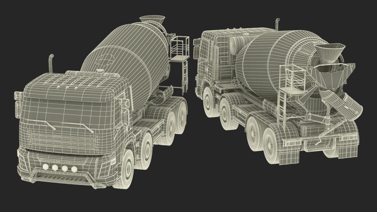 3D model Concrete Mixer Truck