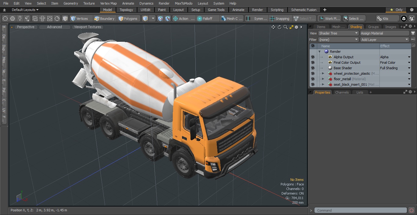 3D model Concrete Mixer Truck