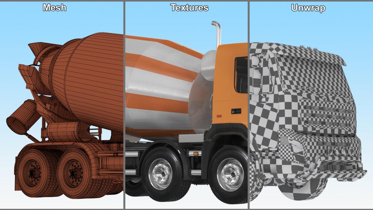 3D model Concrete Mixer Truck