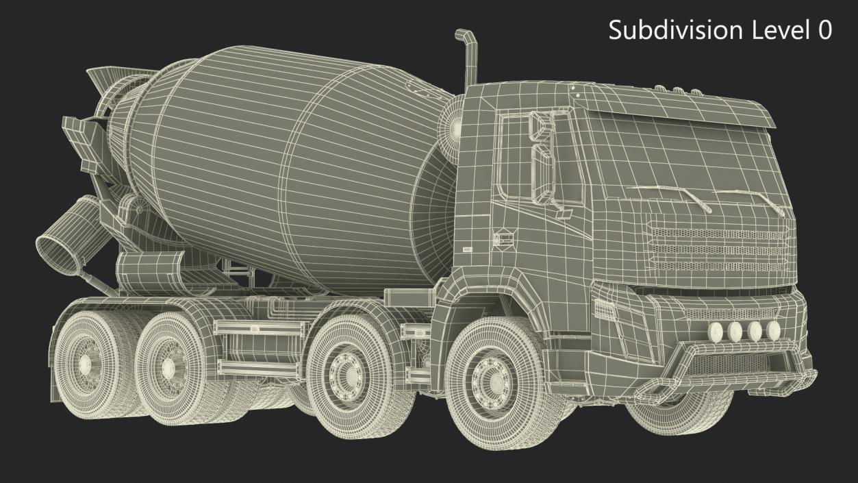 3D model Concrete Mixer Truck