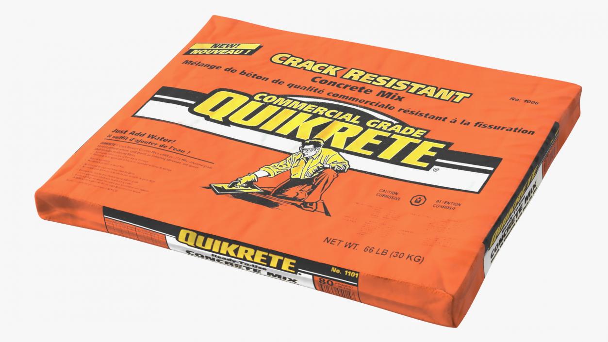 Bag Cement Quikrete 66 Lb Orange 3D