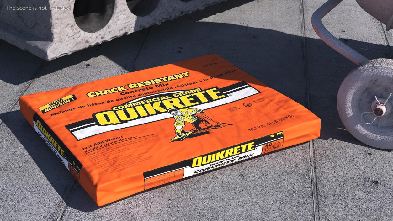 Bag Cement Quikrete 66 Lb Orange 3D