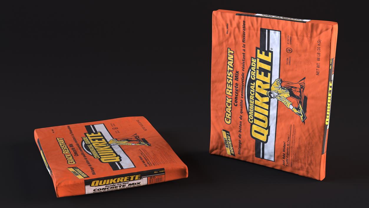 Bag Cement Quikrete 66 Lb Orange 3D