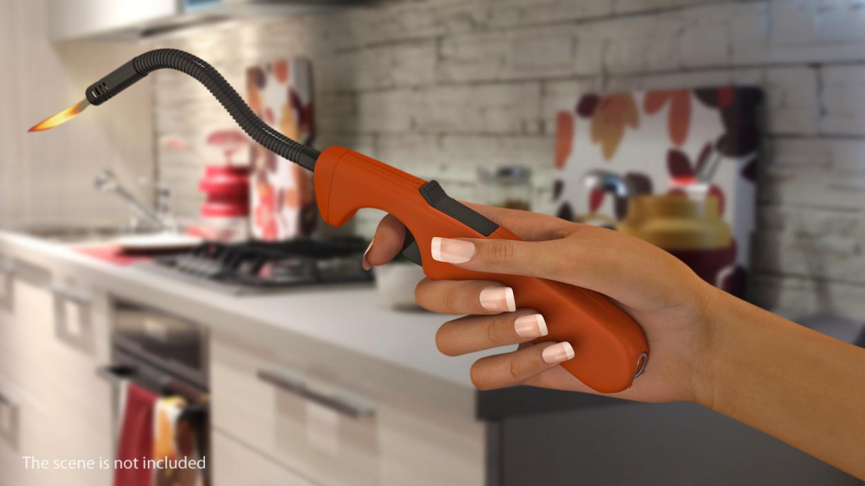 3D BBQ Lighter in Female Hand