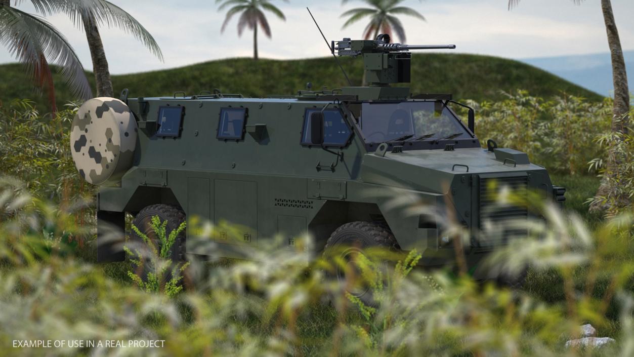 Bushmaster Protected Infantry Vehicle Rigged 3D model