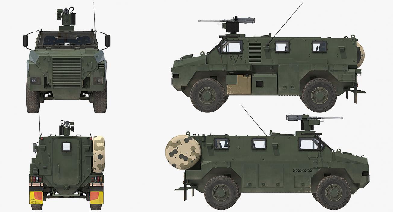 Bushmaster Protected Infantry Vehicle Rigged 3D model