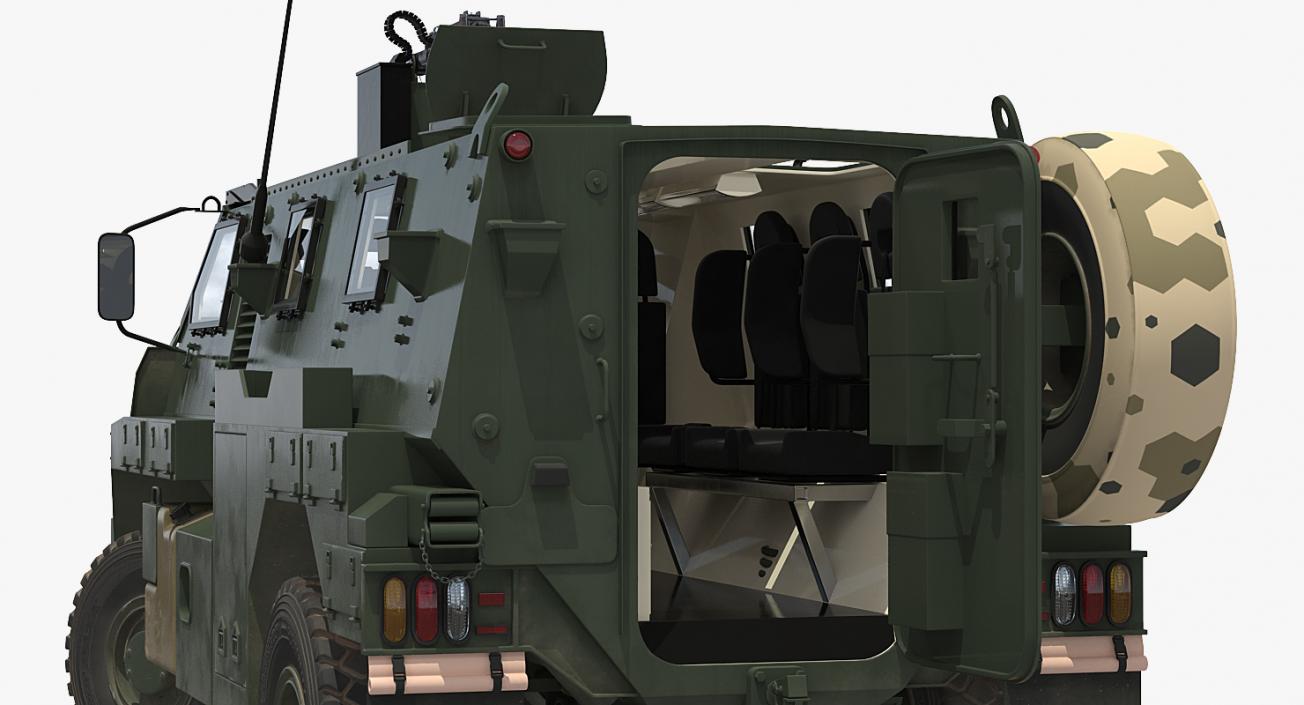 Bushmaster Protected Infantry Vehicle Rigged 3D model