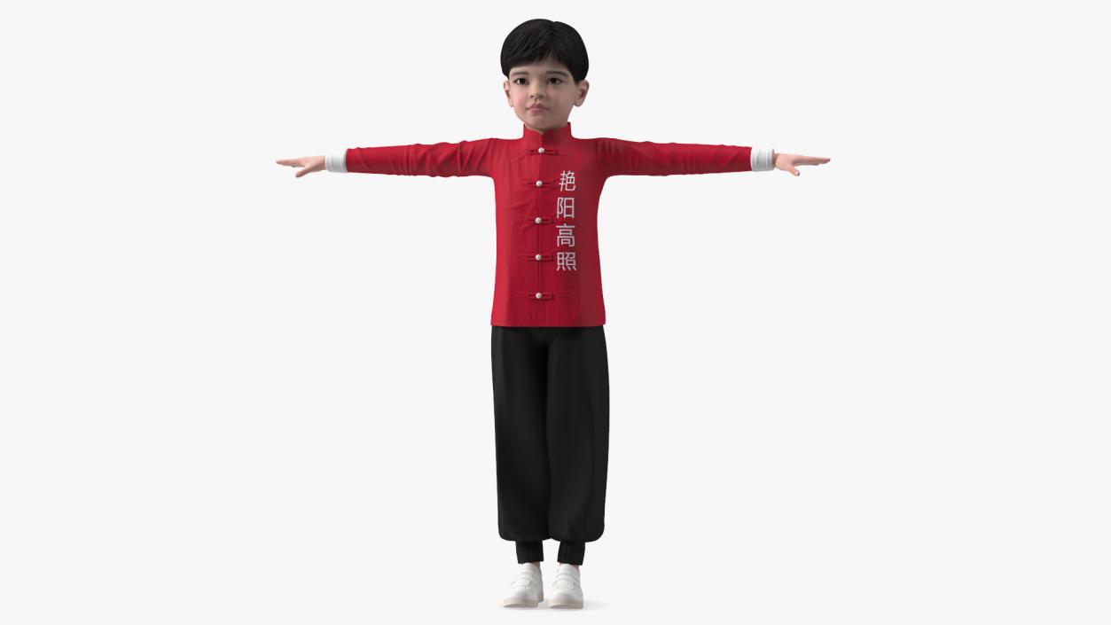 Rigged Asian Child Boys Collection 3D model