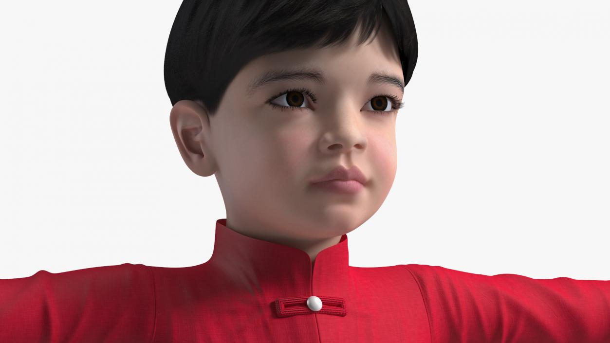 Rigged Asian Child Boys Collection 3D model