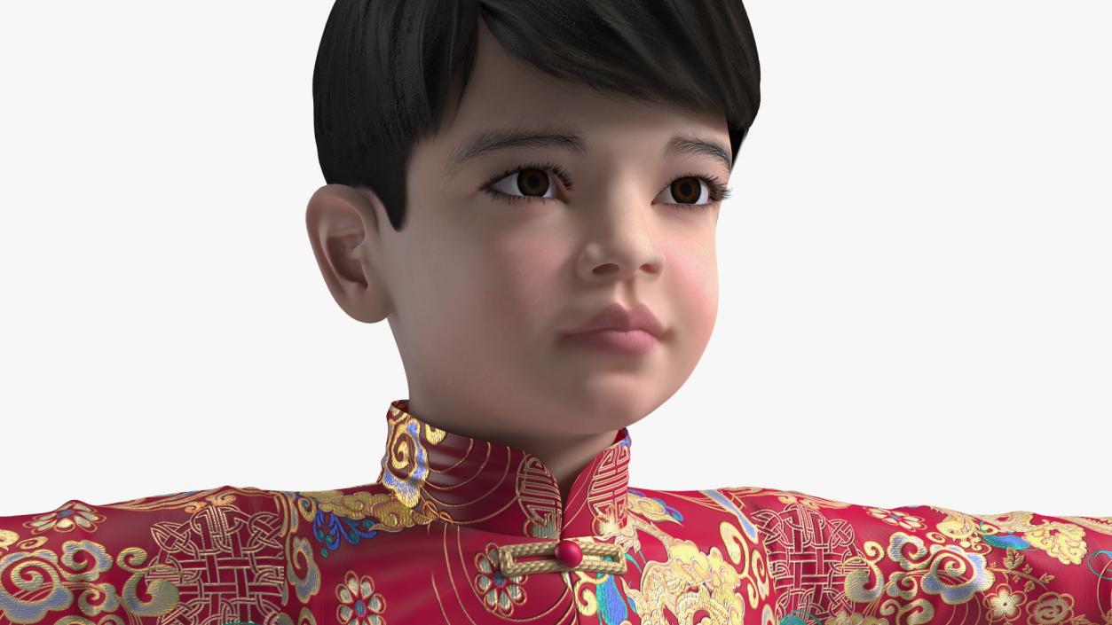 Rigged Asian Child Boys Collection 3D model