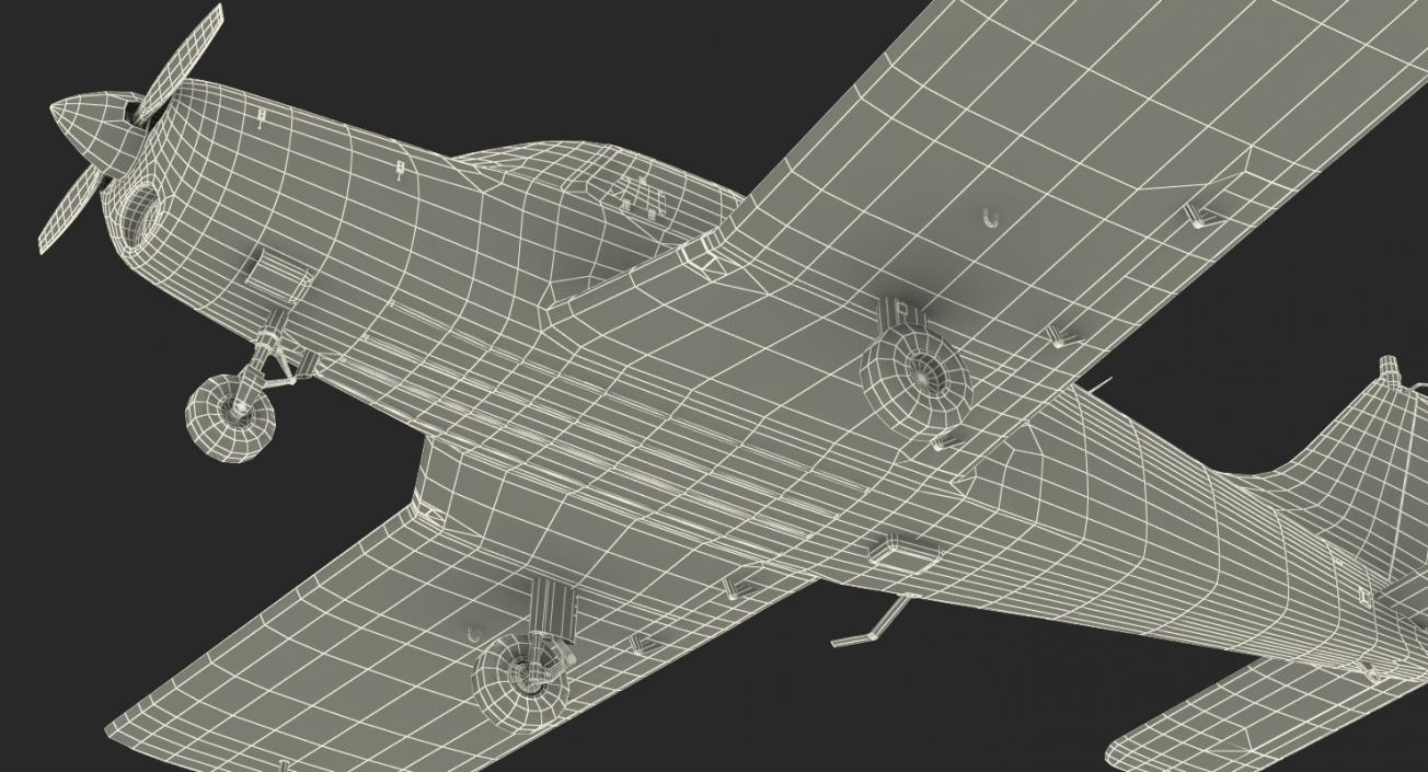 Light Aircraft Piper PA 28-161 Cherokee 3D model