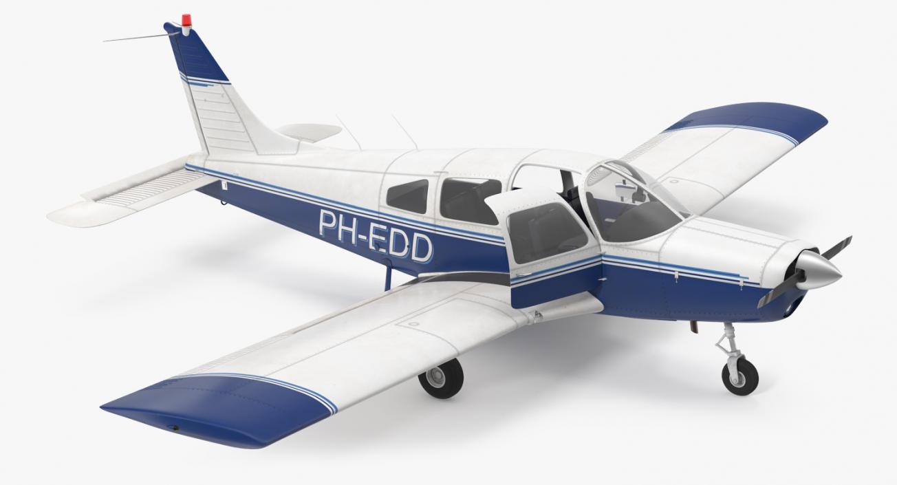 Light Aircraft Piper PA 28-161 Cherokee 3D model